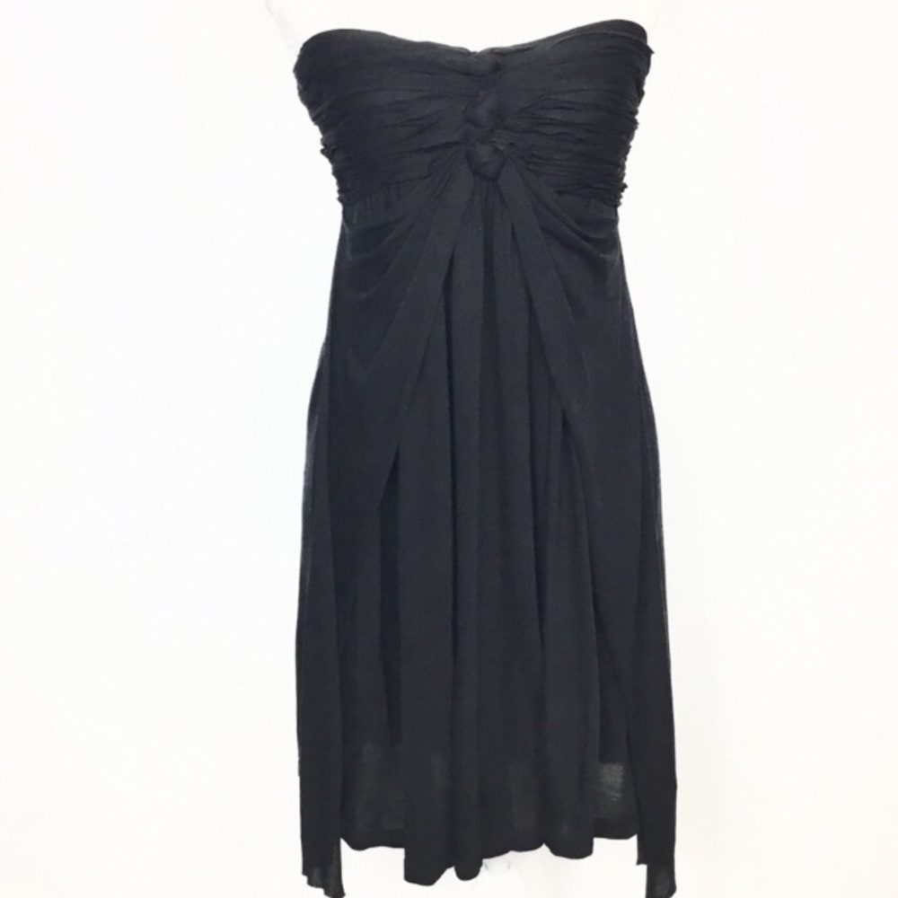 BCBG Max Azria gray strapless dress